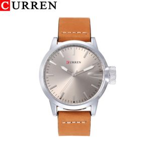 CURREN 8208 Fashion Quartz Watches for Man Simple Desgin Wristwatch Leather Strap Elegant Business Mens Watches reloj hombre