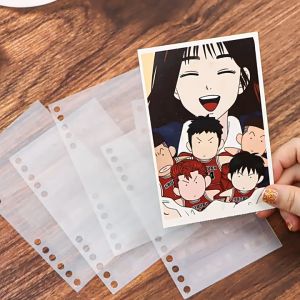 Multipurpose Loose Leaf Hole Buckle Stickers PVC Semi Transparent Extension Storage Annotation Tool Self Adhesive Labels