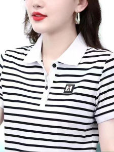 HUAXUNRAN | Cotton Short Sleeve T-shirt for Women and Mothers in Summer 2025 New Style for Middle-aged and Elderly People Large Size Fashionable