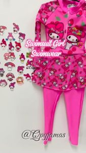 QPyjamas Kids Swimwear Girl Swimsuit Melody Swimming Suit Baju Renang Budak Baju Mandi Perempuan