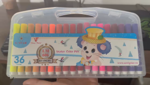 Hộp bút lông màu 12/18/24/36 cao cấp LM - 606 loại G-STAR