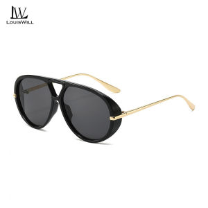 LouisWill Fashion Sunglasses Retro Double Beam Design Sunglasses Women Mens Driving Sunglasses UV400 Sun Protection Sunglasses Shopping Travelling Cycling Riding Running Fishing Sunglasses
