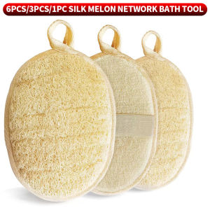 6PCS/3PCS/1PC luffa exfoliating body summer luffa net bath scrub scrubbing sheet scrubbing towel - suitable for home bathroom