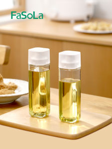 Fasola Large Capacity Glass Oil Bottle Kitchen Storage Container Non-Drip When Upended Seasoning Vinegar Oil Dispenser