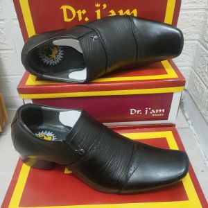SEPATU PANTOFEL FORMAL KULIT PRIA DR. IAM 6003 HITAM ( PRODUKSI SENDIRI )