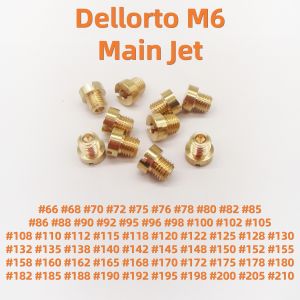 10pcs Carburetor Main Jets Dellorto 6413 M6x0.75mm #66-#210 For PHBH PHBL PHBE