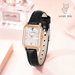 Luckyfox Jam Tangan Wanita Anti Air Original korea Tali Kulit Jam Tangan Cewek Kuarsa (FREE BOX) COD