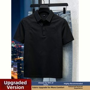 Breathable Quick-Drying Thin Ice Silk Short Sleeve T-Shirt for Men Summer Business Casual