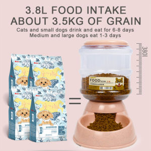 3.8L Pet Cat Dog Automatic Feeders Large Capacity Pet Cat Dog Water Fountain Plastic Cat Dog Water Bottle