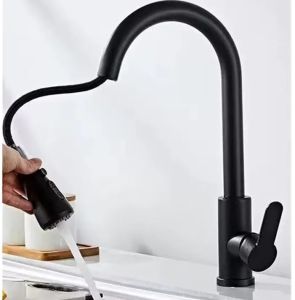 Kitchen Faucet Pull Out Brushed Nickle Stainless Steel Black Kitchen Mixed Tap Kitchen Sink Tap