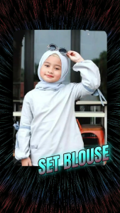 Baju Gamis Setelan Anak Perempuan Umur 4-12 Tahun: Blouse & Rok Kekinian