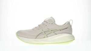 ASICS Women GEL-CUMULUS 27 Running Shoes in Mineral Beige/Huddle Yellow