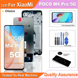 6.6" For Xiaomi POCO M4 Pro 5G LCD Touch Screen Digitizer Assembly For POCO M4 Pro LCD Display Replacement Parts Frame With Tool