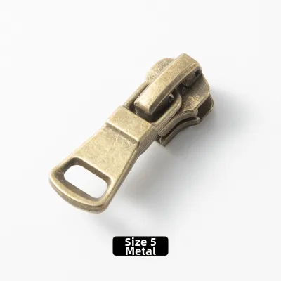 Universal Replacement Metal Zipper Head Bronze