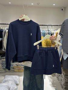 Fashionable Sportswear Hoodie Set Womens Spring Autumn New Small Size Long Sleeve Top Slimming Half-length Short Skirt Two-piece Set