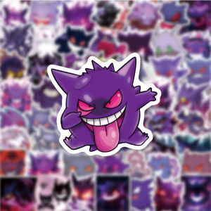 Bandai | Bộ 50 Gengar Pokemon PVC Bộ Hình Dán Chống Thấm Nước DIY Đề Can Cho Laptop Ván Trượt Điện Thoại Lý Tưởng Đồ Chơi Trẻ Em Graffiti Hoạt Hình 14 + Năm