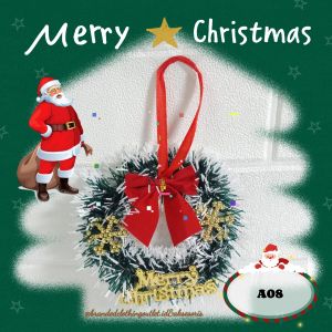 (1PCS) KRANS NATAL IMPORT PREMIUM / GANTUNGAN AKSESORIS NATAL / KRANS BULAT / DEKORASI ORNAMEN POHON NATAL / HIASAN NATAL GANTUNGAN PINTU / KNM9385