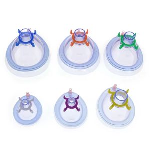 PVC Anesthesia Mask Sterilized Disposable Resuscitate Face Masks For Adult Child Animals 6 Size CPR breathing mask