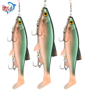 rosewood big game soft bait fishing lure 15.6cm 20cm with Stinger Rig Hook systerm kit fake fish swimbait pike bass trout tackle