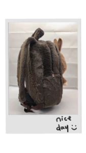 Korean high quality fashion 12 inch LABUBU plush doll school bag travel backpack