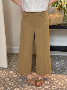 MASISI | Plus Size Summer High Waist Cropped Straight Leg Casual Pants