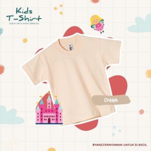 Manly Kaos Anak Polos 100% Premium Cotton Combed 30s Umur 4-12 tahun