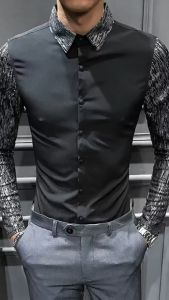 Áo sơ mi nam dài tay form ôm mặc lên cực sang trọng lịch lãm H80