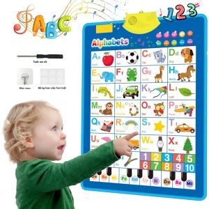 Điện Tử Bảng Chữ Cái Tiếng Anh Treo Tường Bảng Xếp Hạng Nói Chuyện ABC Chữ Cái Âm Nhạc Thập Niên 123 Poster Giáo Dục Học Đồ Chơi Cho Bé Tập Đi Trẻ Em Quà Tặng