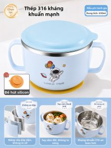 XIAOCHUSHU | Bát Thức Ăn Trẻ Em Bằng Inox 3+ Tuổi