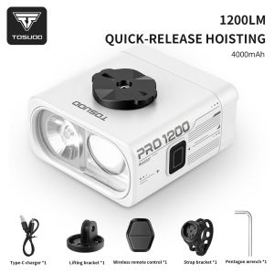 TOSUOD | 1100 Bike Light Cut-off Line Beam Bicycle Light For Road MTB Bicycle Nighttime Cycling 1200 Lumens 4000mAh