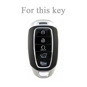 5 Buttons TPU Car Key Case Cover for Hyundai Accent Santa Fe Palisade I30 Ix35 KONA Encino Solaris Azera Grandeur Ig Keychain
