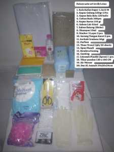 Set Perawatan Jenazah | Al Jannah Komplit | Air Mawar |1 set Sabun Mandi | 1 Set Alat Medis | Kain Kafan 1.5×12M | Tikar Pandan | Parfum | Cendana | Kapur Barus Dll