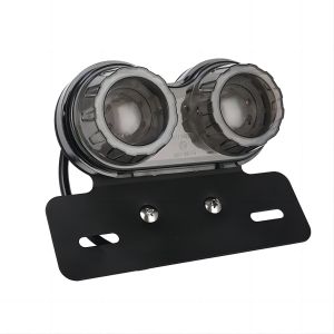 HIFAST ไฟท้ายรถจักรยานยนต์ Twin Dual มอเตอร์ไซด์ไฟท้ายด้านหลังโคมไฟ 40 ไฟเลี้ยว LED ไฟเบรคป้ายทะเบียนผู้ถือ Light Universal