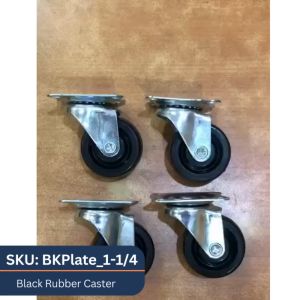 Wheel Casters Rubber Swivel for Office Chair (4 pieces 1.25 inch)
