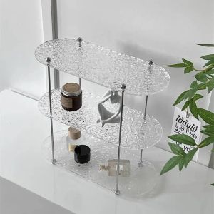 3 ชั้นอะคริลิคชั้นวางถ้วยRacksห้องนั่งเล่นRacksเหมาะสําหรับตกแต่งชั้นวางของCountertops Organizer