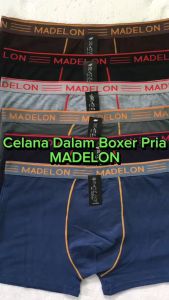 6 Pcs MADELON Boxer Brief Celana Dalam Pria Segi Empat Madelon 8880 | Boxer Pria Dewasa Jumbo