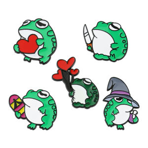Bandai | Cartoon Animal Enamel Brooch Creative Frog Magician Skate Car Knife Lapel Pin Badge Backpack Clothing Hat Accessories