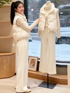 Shalldoer | Fashionable Solid Color Down Coat Vest for Women Large Size