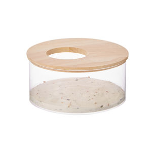 ห้องนํ้าเข้ามุม อะคริลิค แบบเหลี่ยมสำหรับแฮมสเตอร์ ห้องส้วมหนูเเฮมสเตอร์ อ่างขุดทราย อ่างทรายใส ห้องอาบน้ำหนูเเฮมสเตอร์ อ่างอะคริลิค