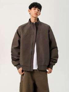 HetingHOME | Áo khoác xanh quân đội rộng rãi cho nam mùa thu Hetinghome Star Fire Thương hiệu thời trang cặp đôi Mỹ không giới hạn giới tính