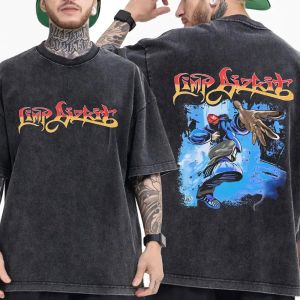 Limp Bizkit Graphic T-shirt Washed Oversized Women Men Street Y2k Hip Hop Casual Short Sleeve T Shirt Streetwear Female Clothing