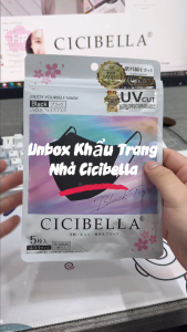 Khẩu Trang Chống Tia UV Cicibella 3D Mask Feeling Cool 10 Sheets Per Bag ( Màu Đen Dây Đen -5 Chiếc/Túi )