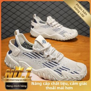 Giày Nam Flyknit Thoáng Khí Nhẹ Đế Mềm