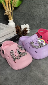 Sandal Let Bakpao Jokixx Eva Anak Cewek Ban Hias Rabbit Bear Diamond Rantai Super Kiyowo Empuk Nyaman / Size 24-35 (33K-2/33T-2)