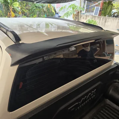ปีกหลัง สปอยเลอร์ แก๊ปหลังคา isuzu d-max ดำด้าน/ดำเงา ใส่ปี 2020 ถึงปี 2026