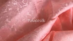 Vải Lụa Tơ Tằm Palacesilk hoa cúc màu hồng phấn may áo bà ba áo dài hoặc váy đầm