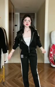 Set bộ Nỉ mũ chữ Miu viền  bo gấu nữ thu đông phong cách trẻ trung  năng động - quanaohuyenanh [M13]