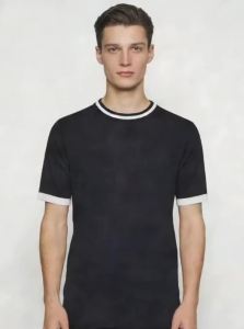 Mens Summer Knit T-Shirts Crewneck Casual Shirt Texture Crewneck Knit Shirt Short Sleeve Vintage Tee Shirt Crochet Top