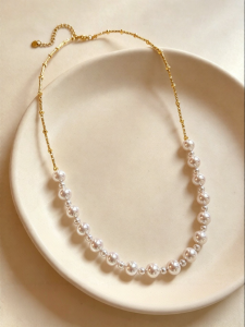 YISHU | Elegant Akoya Pearl Necklace
