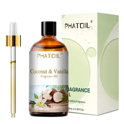 Dầu Thơm PHATOIL 100ml Hương Dừa & Vani Kẹo Cao Su Gió Biển Xạ Hương Trắng Dùng Làm Nến Và Xà Phòng Tinh Dầu Nguyên Chất